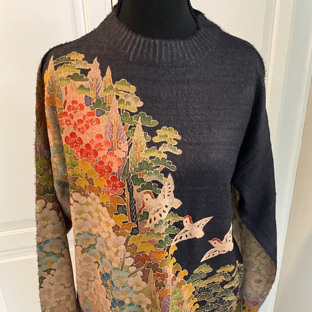 Screen Printed Pullover Sweater - image 1